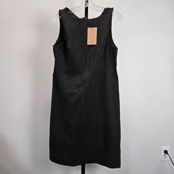 NWT MM. Lafleur Lydia Dress Textured Ponte Charcoal Gray Plus Size 16 Career - Picture 2 of 8